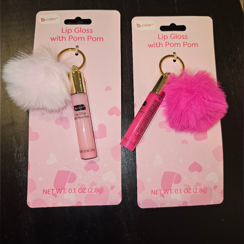 Super cute Lip Gloss with Pom Pom💄💋